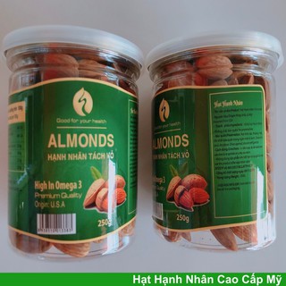 HẠT HẠNH NHÂN TÁCH VỎ NHẬP KHẨU MỸ 250GRAM - HẠT DINH DƯỠNG BĂNG MỘC