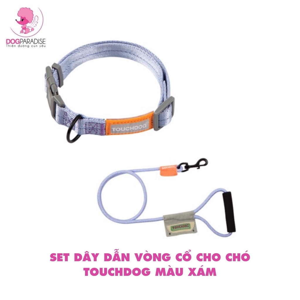 Set dây dẫn vòng cổ cho chó Touchdog chất liệu siêu chắc chắn nhiều màu sắc và kích cỡ đa dạng - Dog Paradise