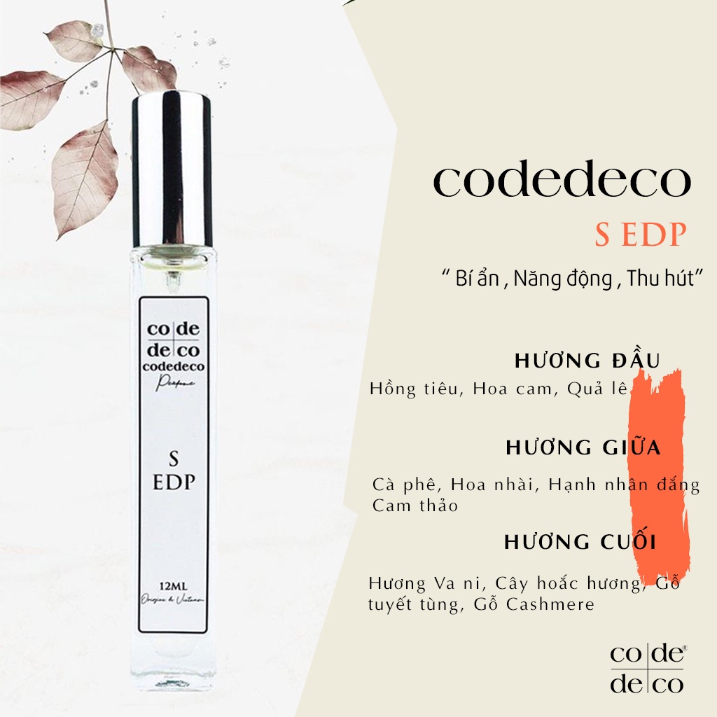 Tinh dầu thơm Code Deco S EDP 10ml