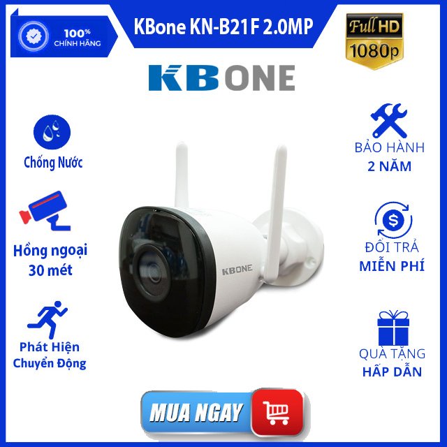 Camera Wifi KBONE KN B21F KN B21 KN B21FL HD 1080 - Camera Ngoài Trời Có Màu Ban Đêm | BigBuy360 - bigbuy360.vn
