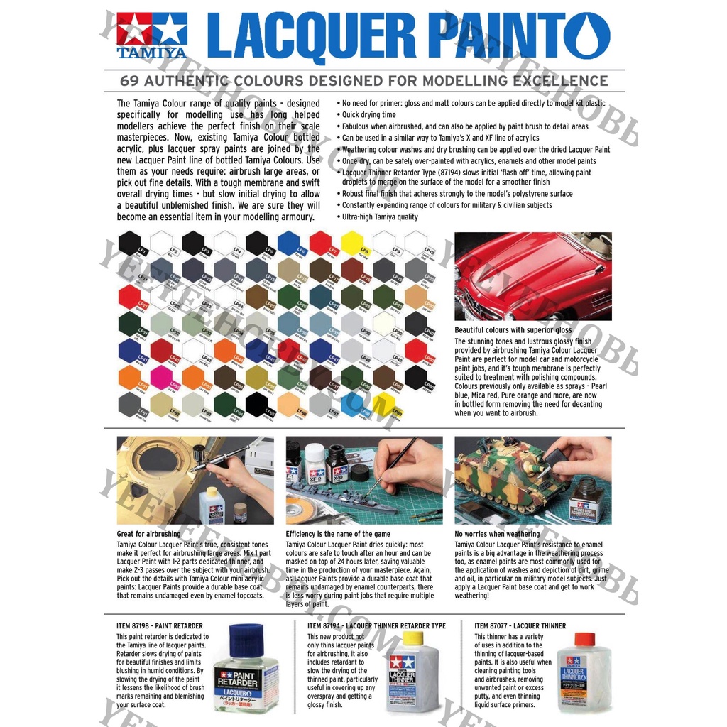 SƠN MÔ HÌNH TAMIYA - LACQUER PAINT LP-1 ~LP50