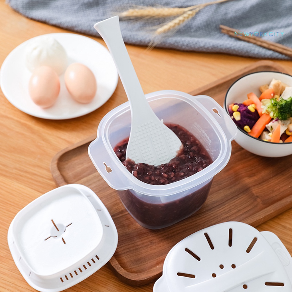 Hộp Đựng Cơm Trưa Bằng Nhựa Cách Nhiệt Có Nắp Đậy Thiết Kế Đục Lỗ Dễ Vệ Sinh Tiện Dụng