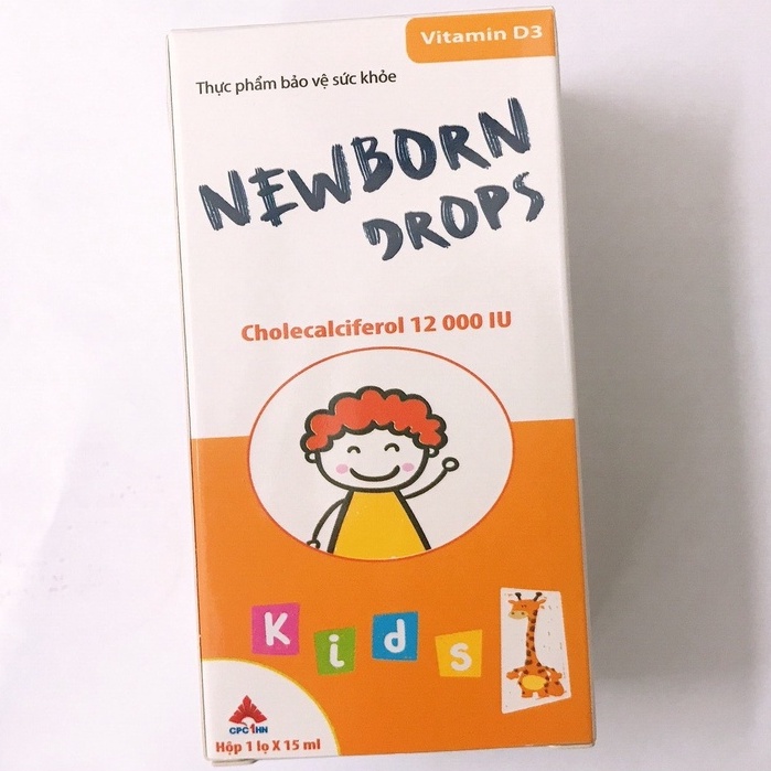 Newborn drops bổ sung vitamin d3 giúp bé phát triển xương răng chắc khỏe.chiều cao.suckhoechomoinha