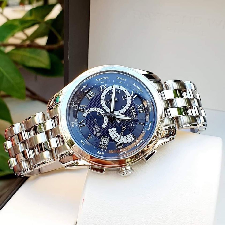 Đồng hồ nam Citizen BL8000 - 54L máy Eco Drive năng lượng mặt trời, lịch vạn niên, múi giờ quốc tế, báo thức, case 39mm