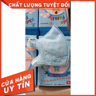 Khẩu trang y tế 3d khánh an em bé - 10 cái/hộp - xanh