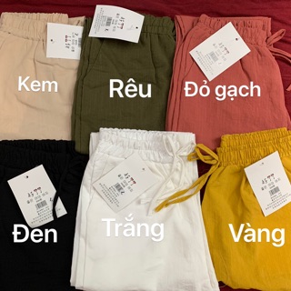 Quần baggy đũi xước cạp chun