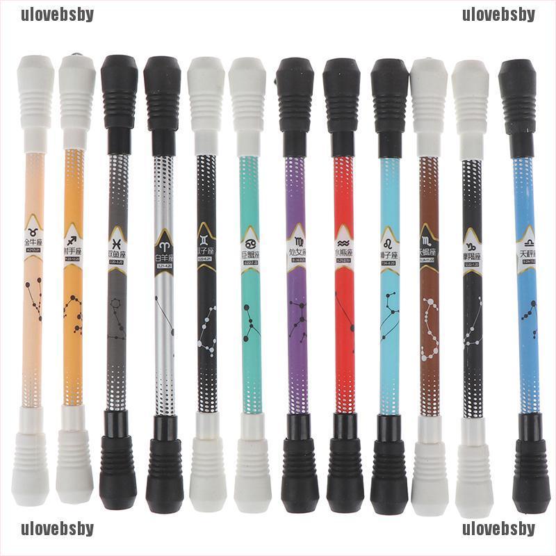 【ulovebsby】None Smooth Surface Ant-slip Spinning Rotation Pen 0.5 Pen Head Flu