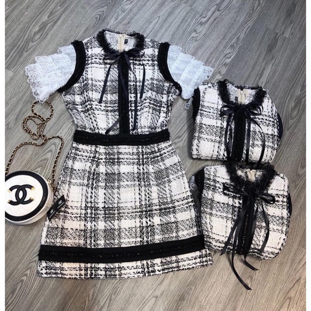 Váy dạ tweed + phí shopee