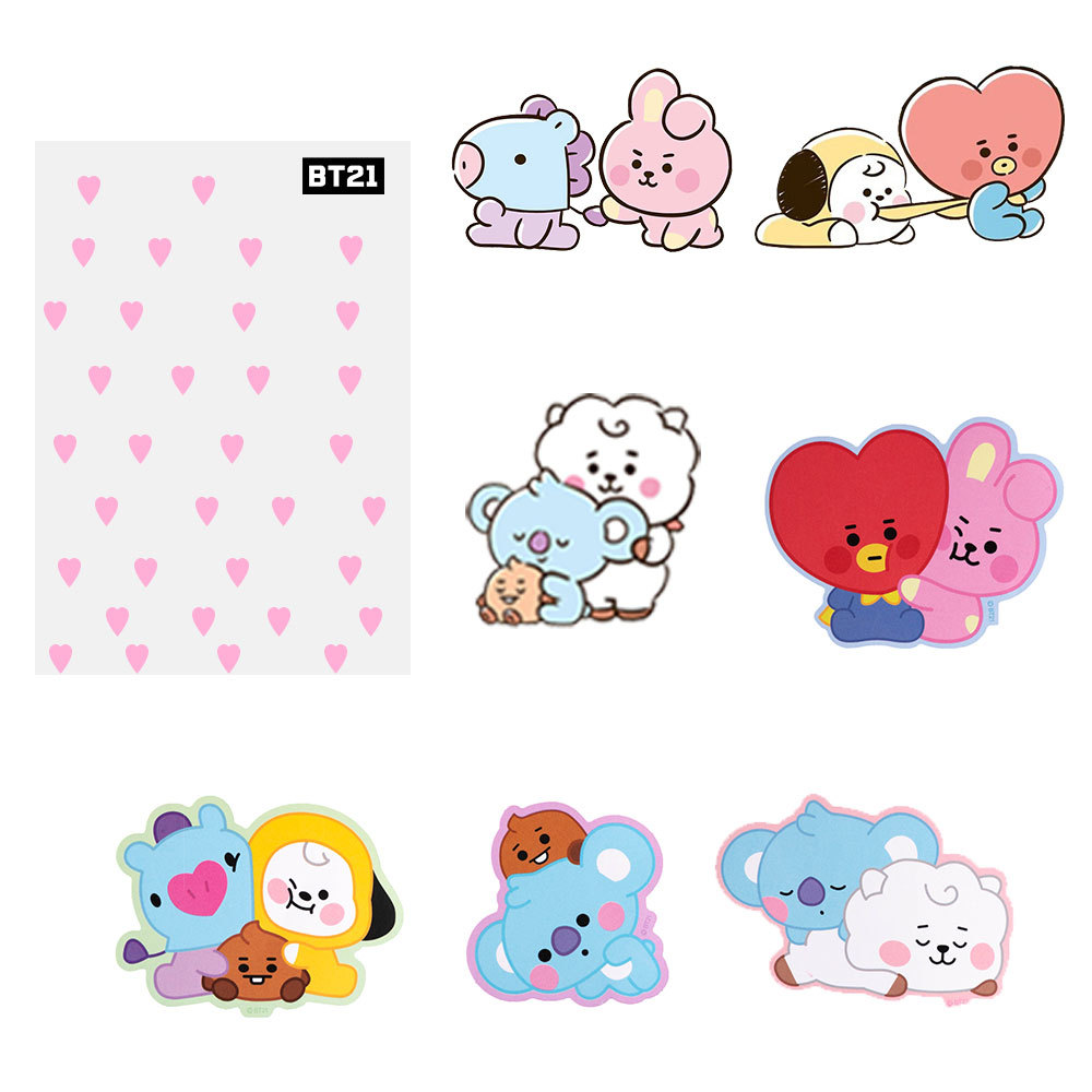 Miếng Dán Chống Thấm Nước In Hình Các Nhân Vật Bt21 Dễ Thương Cho Bé BTS