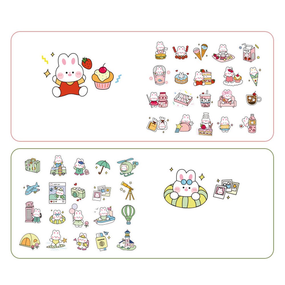 Bộ 40 Miếng Dán Hình Động Vật Đáng Yêu