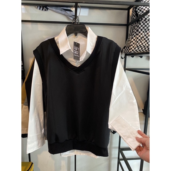 Set 2 Áo sơmi & ghile hàn quốc Unisex