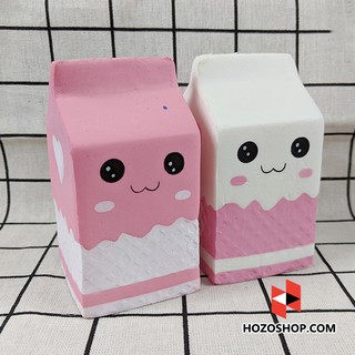 Squishy hộp sữa hồng