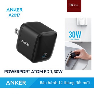 Sạc Anker 30 W PowerPort Atom PD 1 - A2017