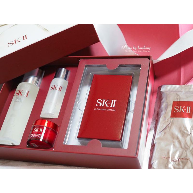 set dưỡng trắng da chống lão hoá Sk-II pitera full line set 5 món hộp quà