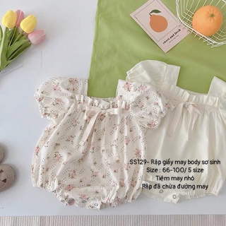 SS129_Rập giấy may body cổ vuông