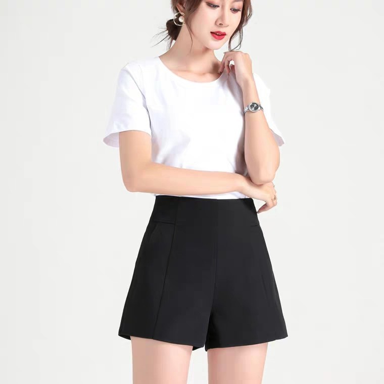 [Mã AFF5530K hoàn 30k xu đơn 99K ] Quần Short Nữ Vải Tuyết Mưa - Sooc Nữ Cạp Cao - COLLY