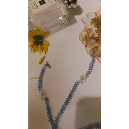 Dây đeo khẩu trang Handmade bằng hạt cườm dĩa phong cách Hàn Quốc