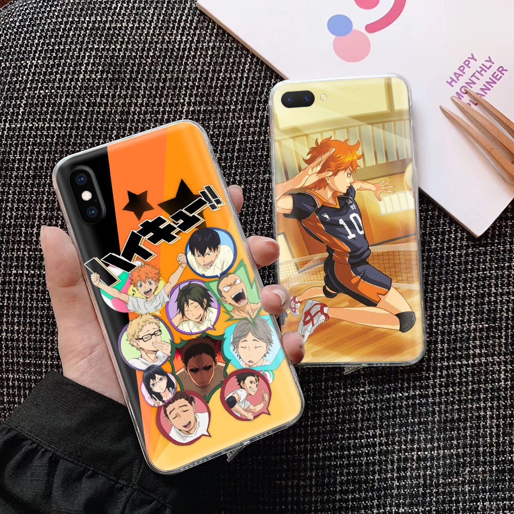 Ốp điện thoại mềm trong suốt họa tiết anime Haikyuu cho iPhone 8 7 6 6S Plus 5 5S SE 5C 4 4s