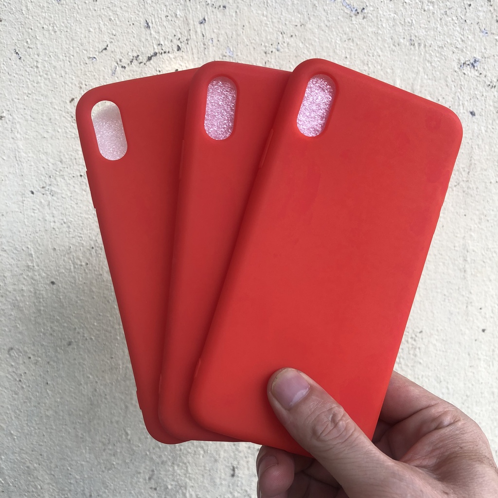 Ốp lưng silicon bảo vệ điện thoại táo XSMAX màu đỏ
