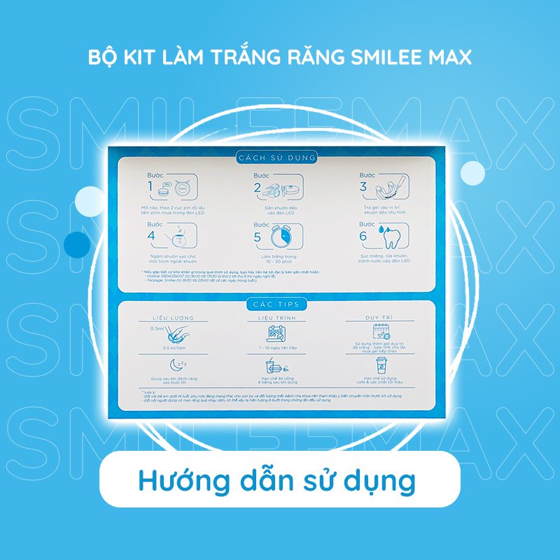 Combo 2 bộ kit tẩy trắng răng tại nhà an toàn tiện lợi Smilee Max