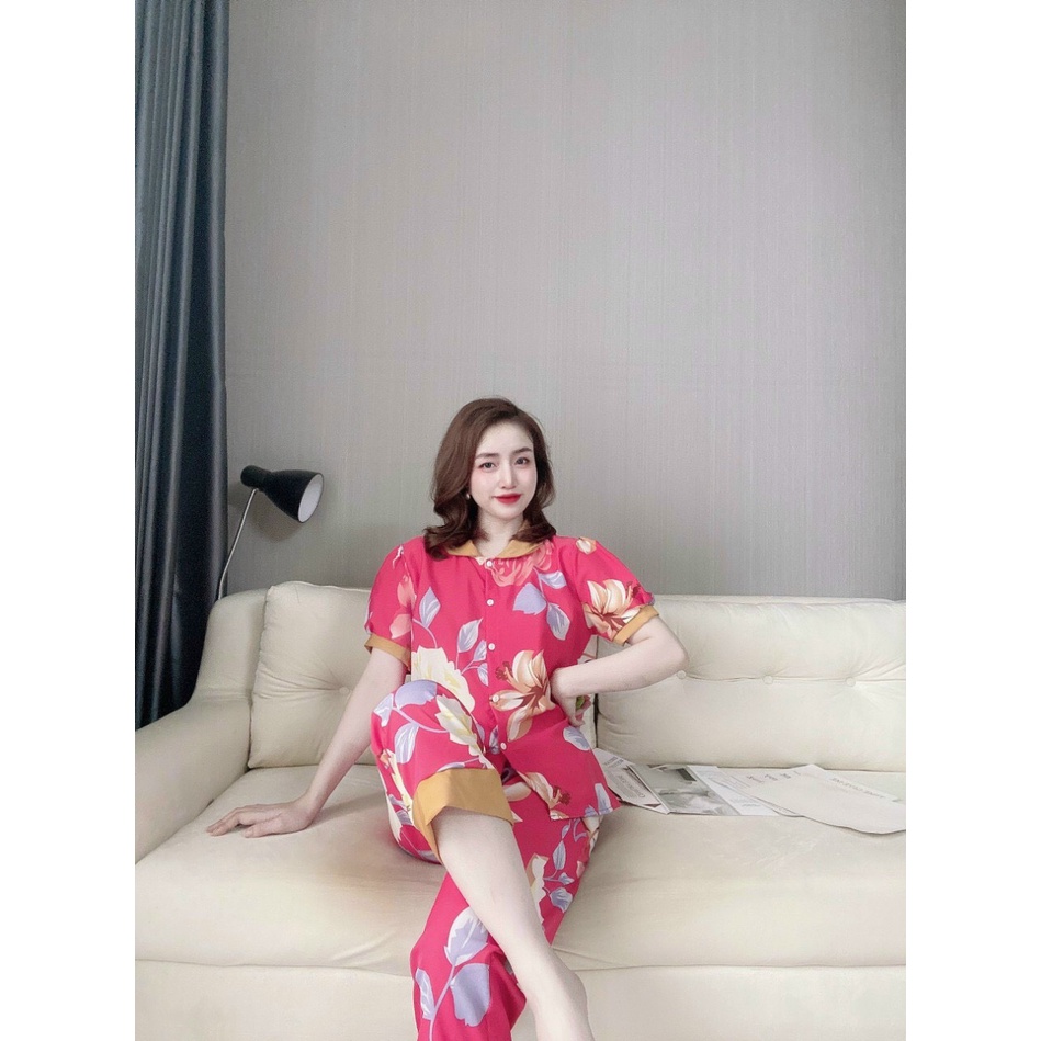 🎀Sét đồ ngủ cổ sen 🎀quần dài lụa hàn siêu xinh mặc nhà🎀 Đồ bộ freesize giá rẻ | BigBuy360 - bigbuy360.vn