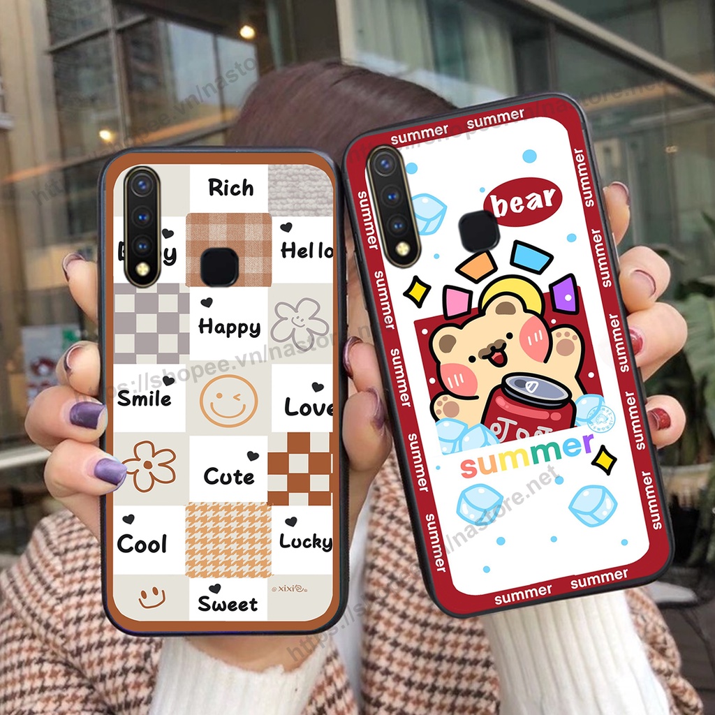 Ốp lưng Vivo U10 / Y11 /Y12 / Y15 / Y17 / Y19 /U3 trái tim hình gấu cute cá tính, giá rẻ, cực bền