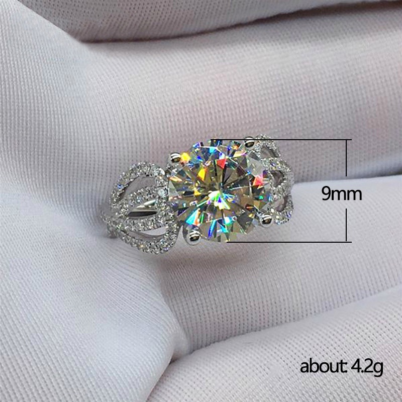 Nhẫn Cưới Đính Đá Zircon Sang Trọng Cho Nữ