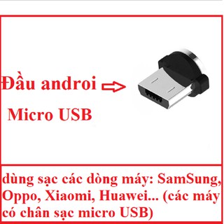 Đầu Cáp Nam Châm Rời Cổng IP(),Micro USB,Type C