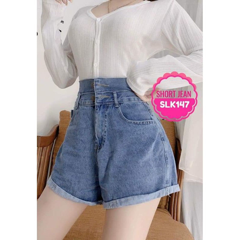 (HÌNH THẬT) QUẦN SHORT JEAN LƯNG SIÊU CAO