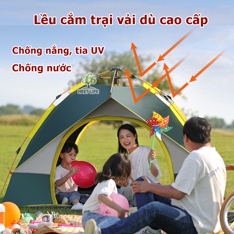 Lều cắm trại loại Lều tự bung HÀNG CAO CẤP, sức chứa 4-6 người, chống nắng, chống nước tiện lợi cho du lịch, dã ngoại