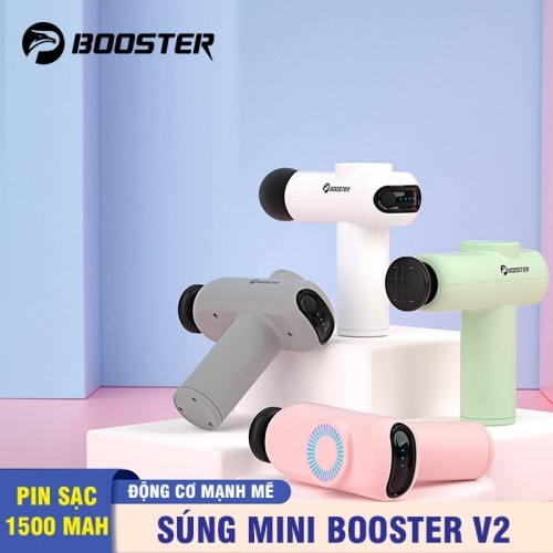 Súng massage cầm tay giãn cơ Booster MINI V2 - 4 đầu, 4 tốc độ