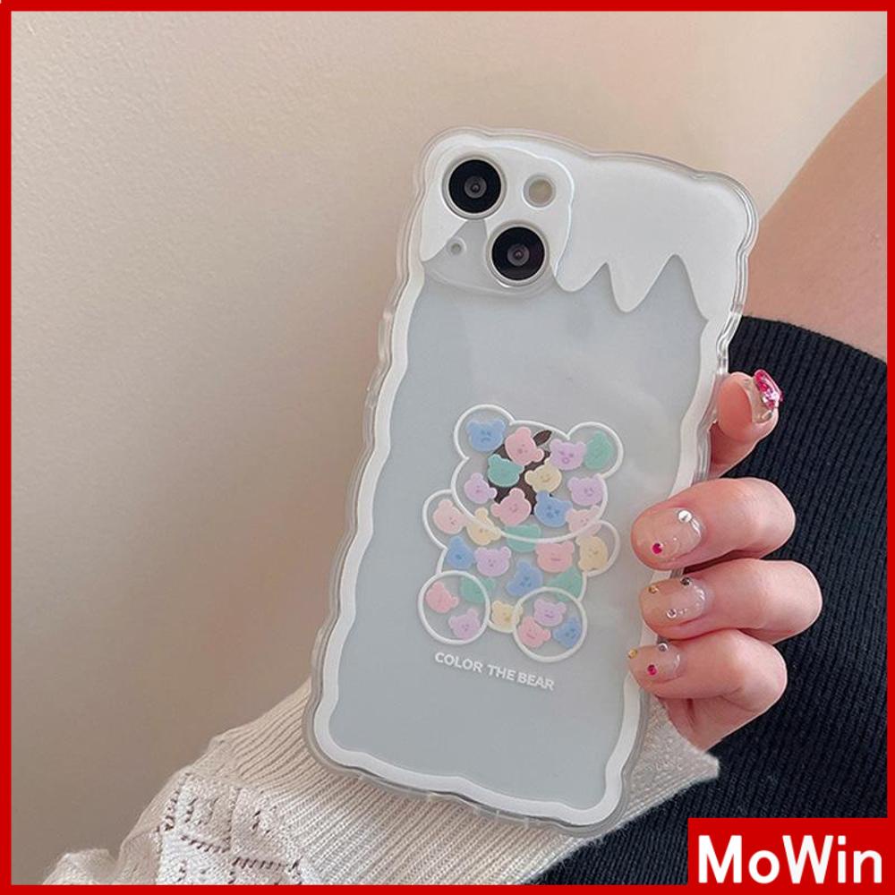 Ốp Điện Thoại Silicon Mềm Chống Trượt Chống Sốc In Hình Gấu Trắng Cho iPhone 13 Pro Max 12 Pro Max 11 7 Plus