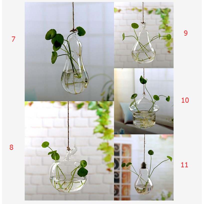 Lọ Hoa Thủy Tinh Dạng Treo Dễ Thương Để Trang Trí Nhà