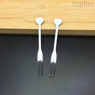 Nĩa Ăn Trái Cây Hình Trái Tim Bằng Thép Không Gỉ