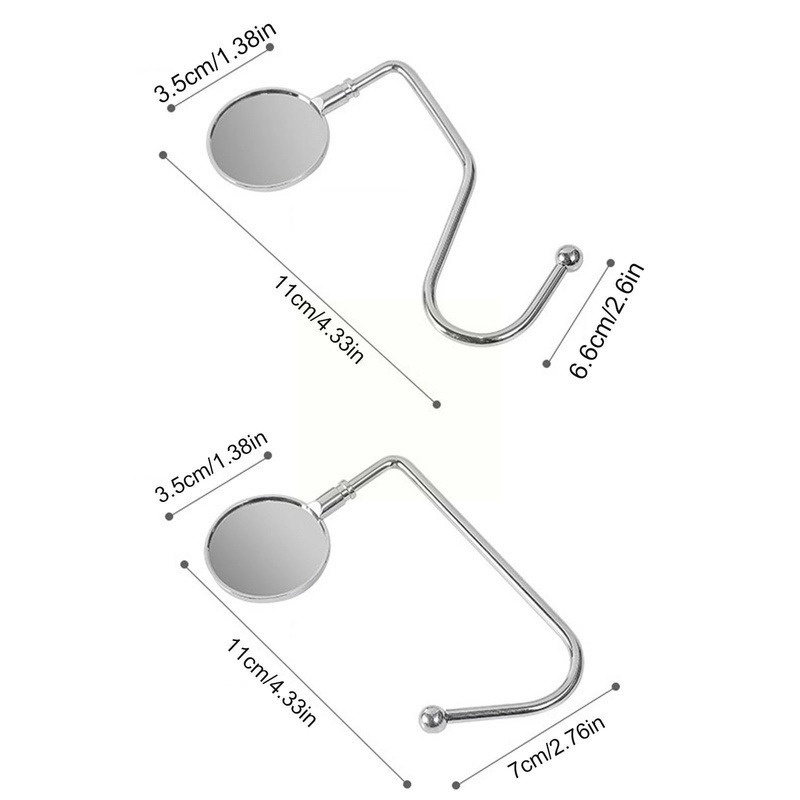 Móc Treo Túi Xách Bằng Thép Không Gỉ Đa Năng Có Thể Gấp Gọn Tiện Dụng