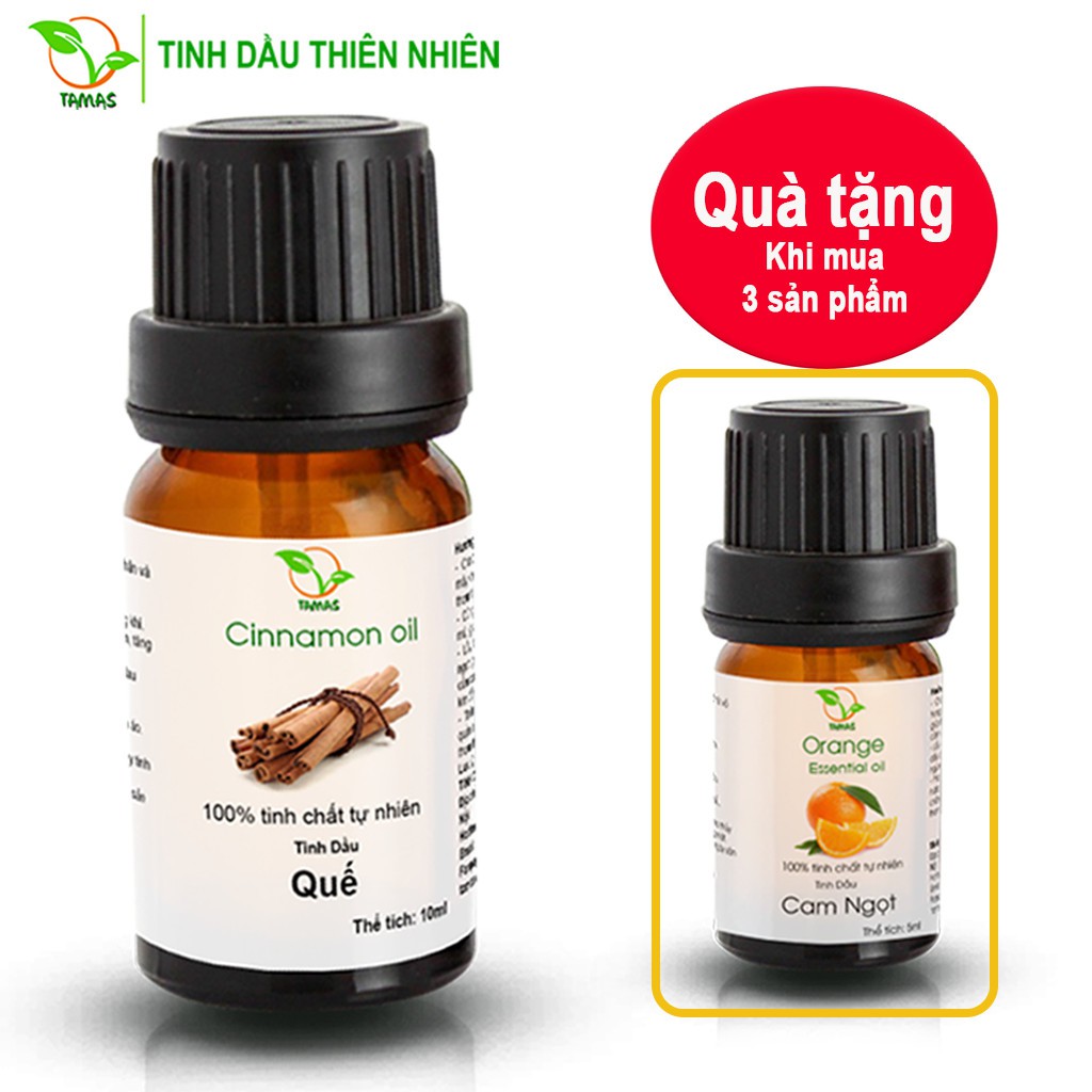 Tinh dầu Quế nguyên chất TAMAS chai 10ml, tinh dầu xông phòng thư giãn, khử mùi, thanh lọc không khí