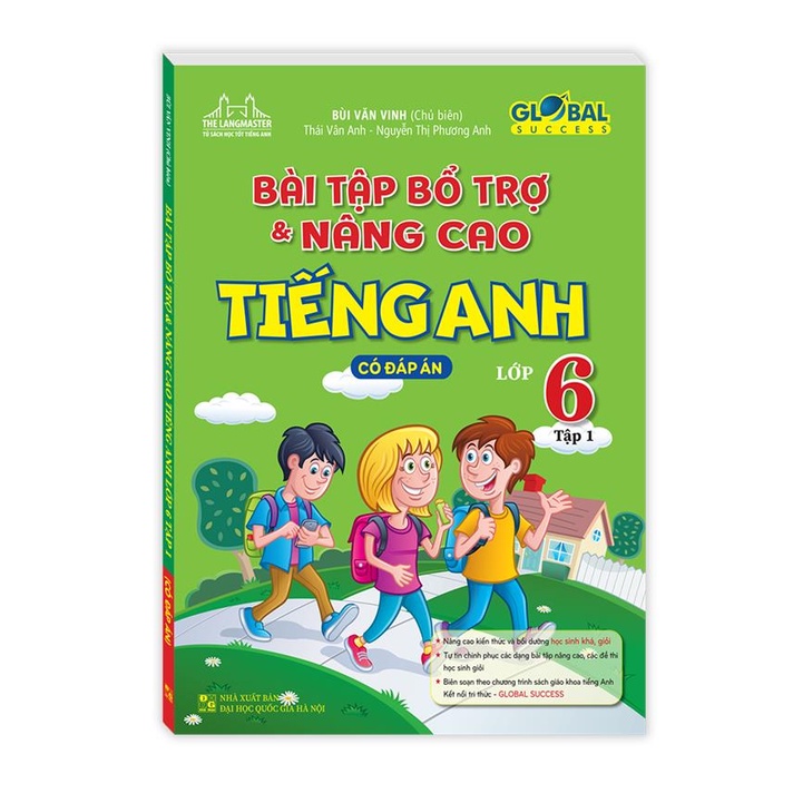 Sách-Bài tập bổ trợ và nâng cao tiếng anh lớp 6 tập 1 (có đáp án) mt