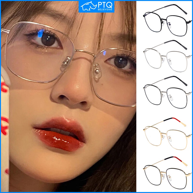 Kính Chống Ánh Sáng Xanh Gọng Kim Loại Siêu Nhẹ Thời Trang Phong Cách Retro