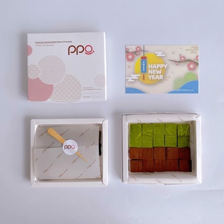 Mix 2.1 Nama Chocolate - Socola Tươi 2 Vị: Cacao Truyền Thống và Matcha Trà Xanh Thơm Mát.