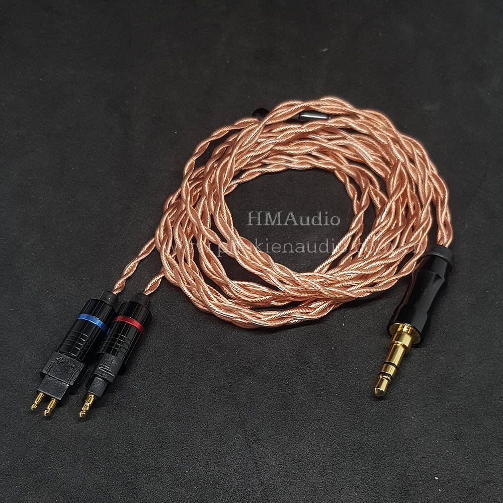 Dây tai nghe đồng OFC 1.2mm tết 4 - Sennheiser HD650 HD600 HD660s HD25