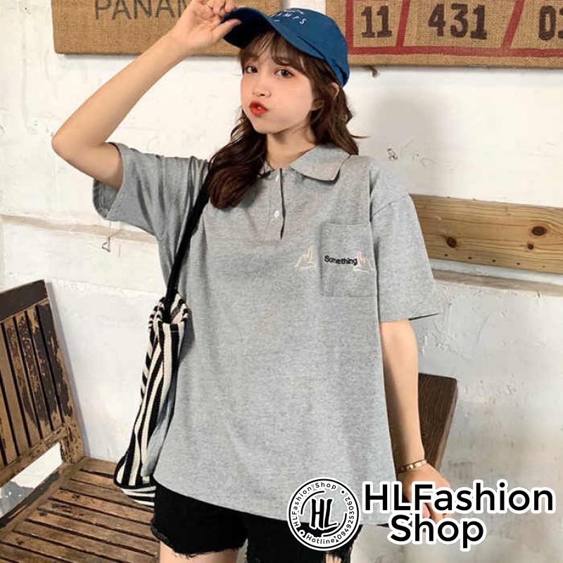 Áo polo thun cổ trụ Something, áo thun có cổ HLFashion | WebRaoVat - webraovat.net.vn