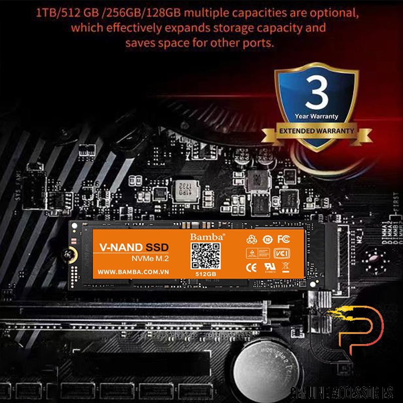 Ổ cứng SSD M2 NVME BAMBA dung lượng 128GB - 256GB - 512GB - 1TB