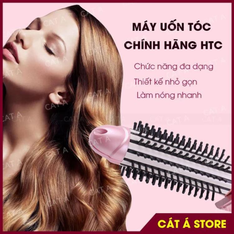 Máy uốn tóc mini chính hãng HTC Làm tóc tự xoăn , Tạo kiểu uốn nóng , Duỗi tóc setting đa năng 3 in 1