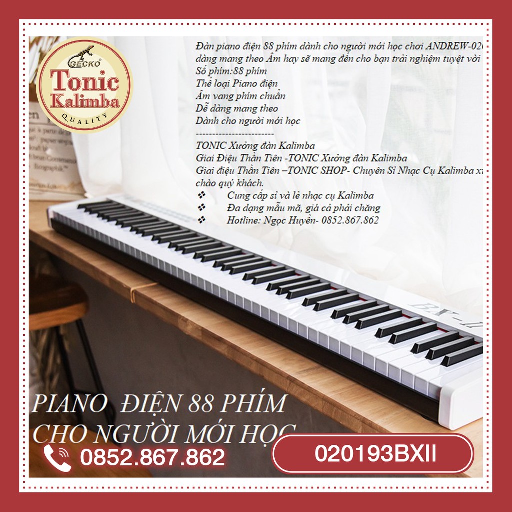 Đàn piano điện 88 phím dành cho người mới học chơi ANDREW-020193BXII Dễ dàng mang theo Âm hay