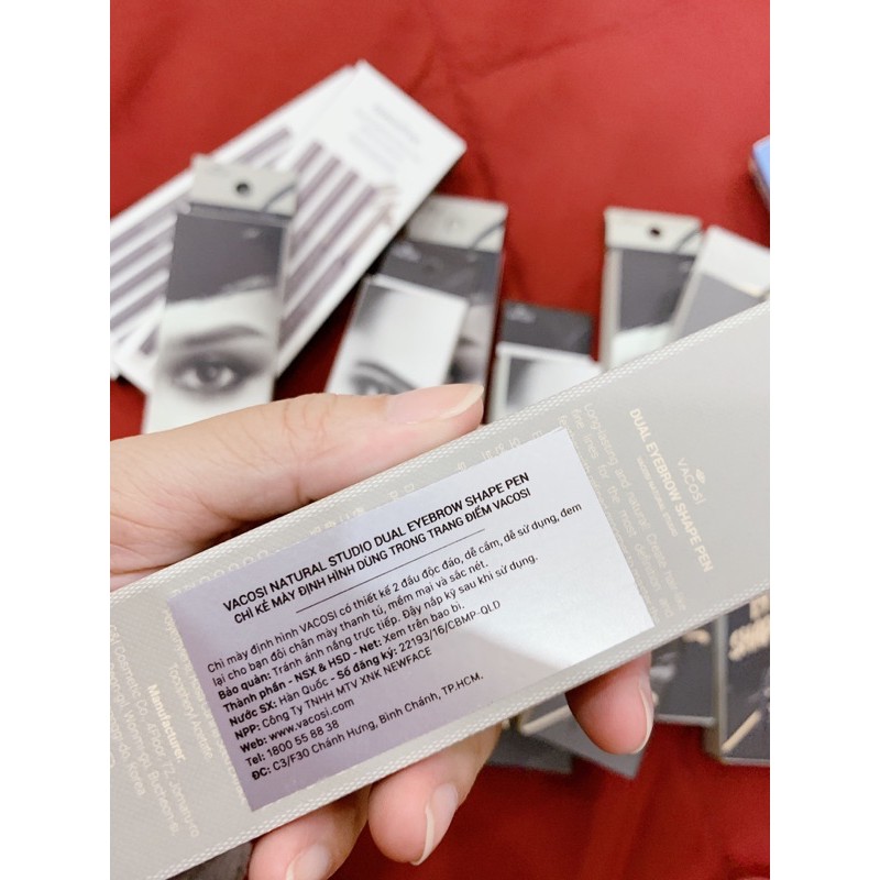 Chì Kẻ Mày 3 Đầu Vacosi Dual Eyebrow Shape Pen | BigBuy360 - bigbuy360.vn