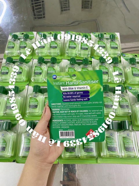 Nước rửa tay khô Health & Beauty Hand Sanitiser 120ml (set 2 chai 60ml) | BigBuy360 - bigbuy360.vn