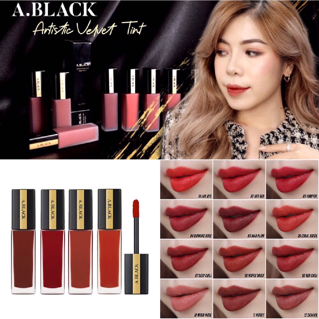 Son Kem Lì Mịn A.Black Artistic Velvet Tint 8g