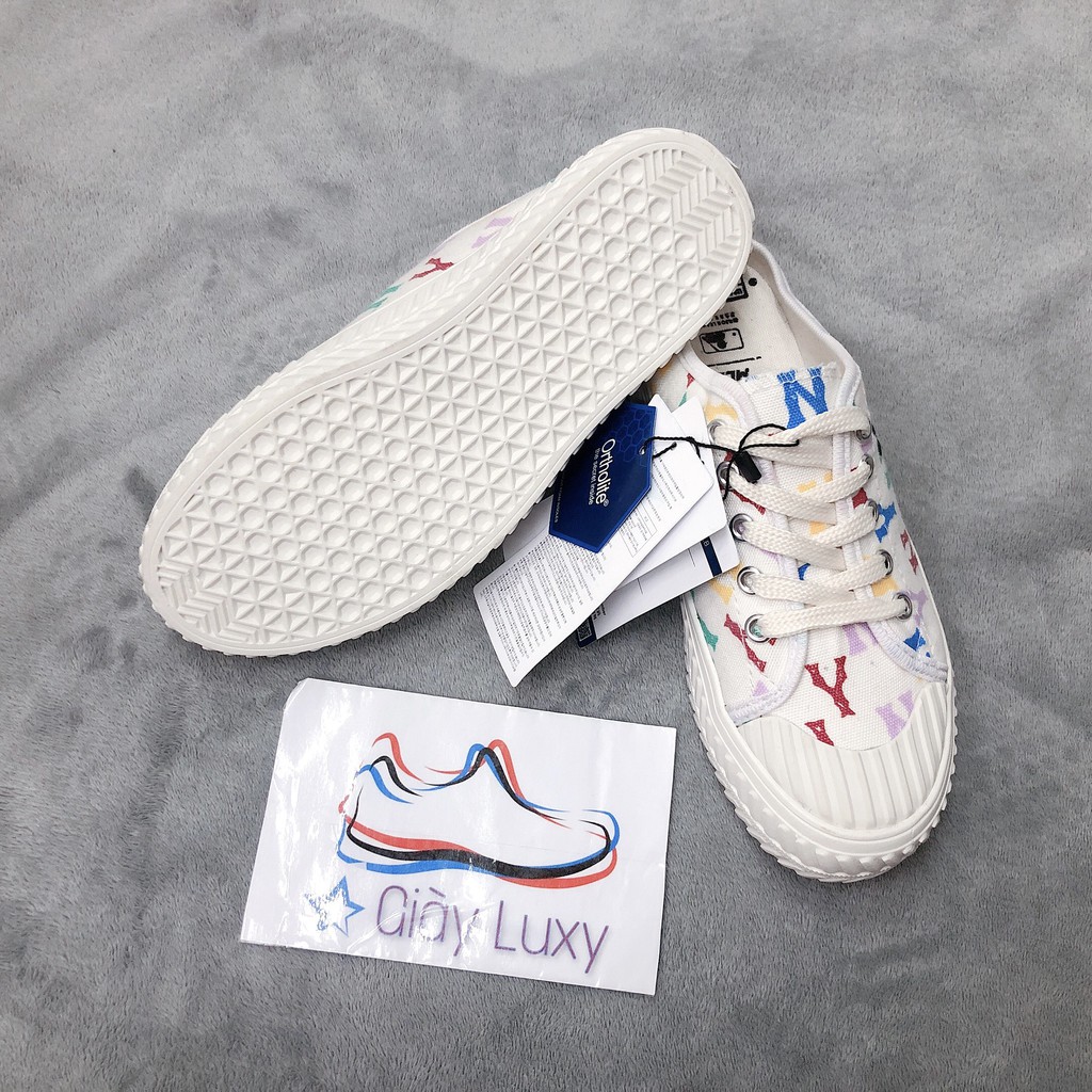 Giày Thể Thao Sneaker Sục Đạp Gót n.y Trắng Họa Tiết Cao Cấp - Giày Luxy | BigBuy360 - bigbuy360.vn