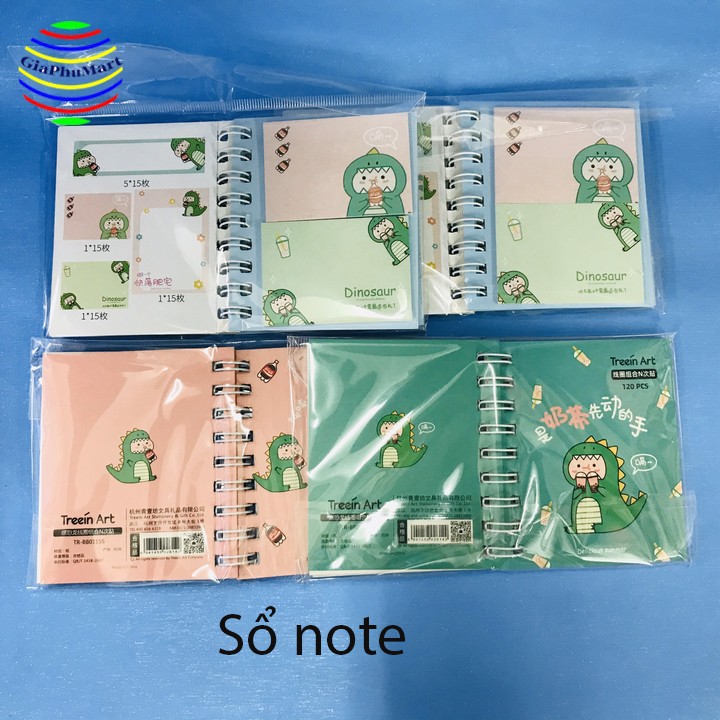 Giấy Note ghi chú dễ thương - Hình Khủng Long