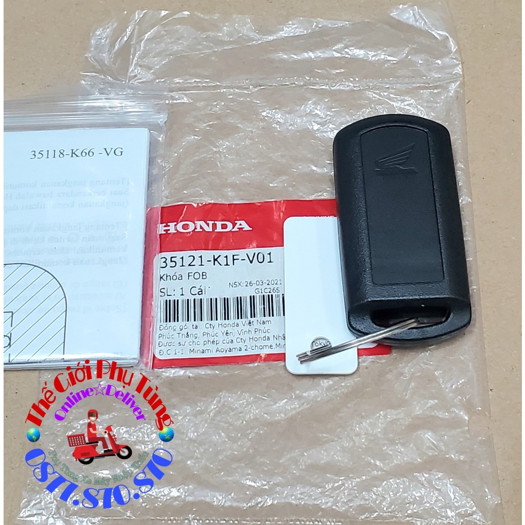 REMOTE - CHÌA KHÓA SMARTKEY AB 2020-2022 ZIN MỚI 35121-K1F-V01